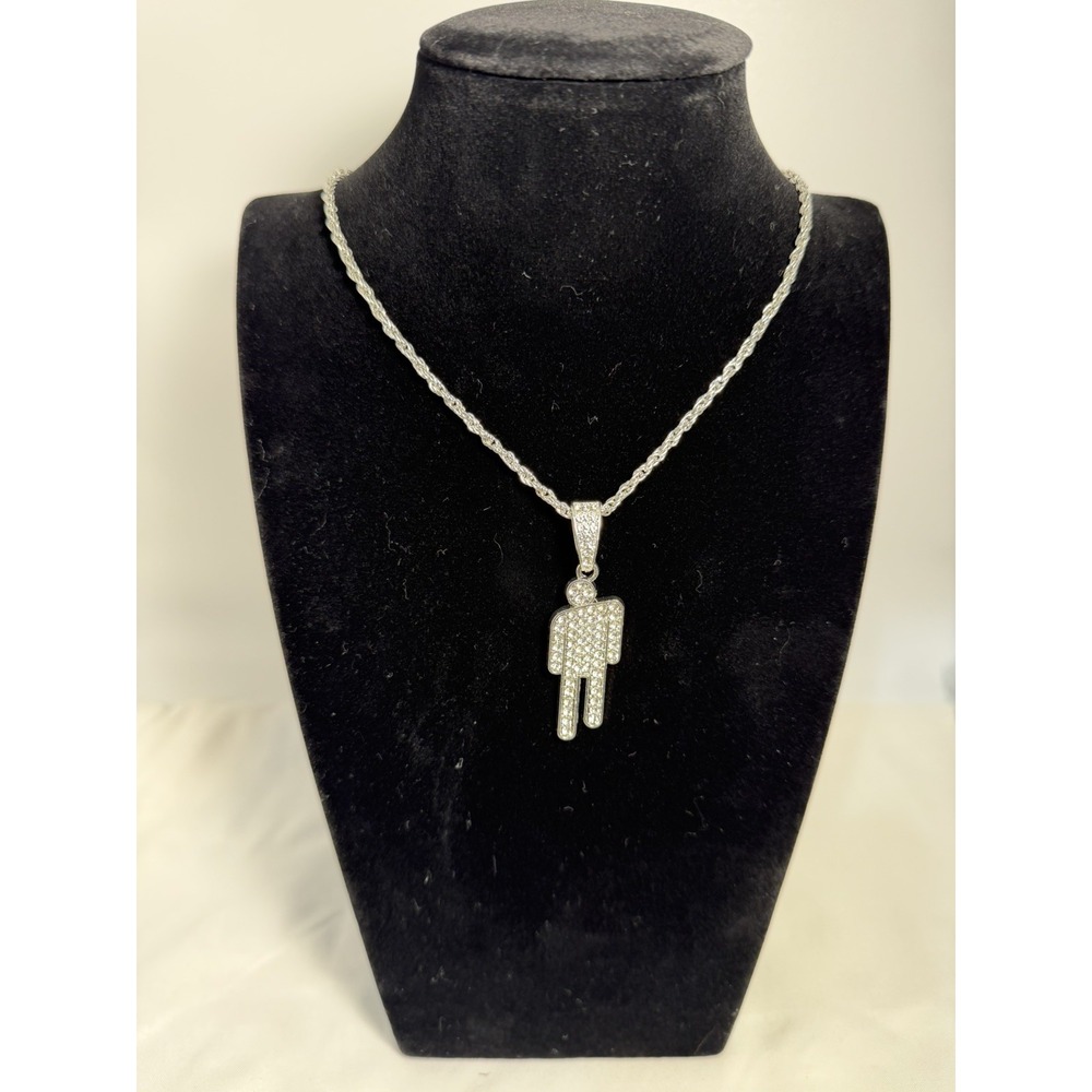 White Blohsh Necklace - Billie Eilish Necklace - 2mm Rope Chain  - Y2K
